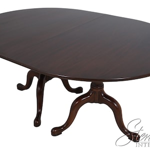 LF64266EC: HENKEL HARRIS Mahogany 2209 Pedestal Base Dining Room Table