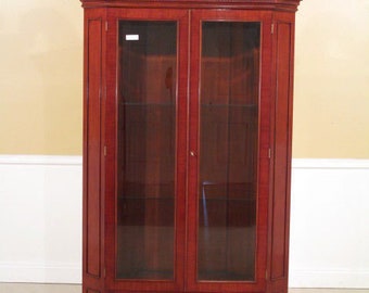 17282E: Chippendale Mahogany Corner Curio Cabinet