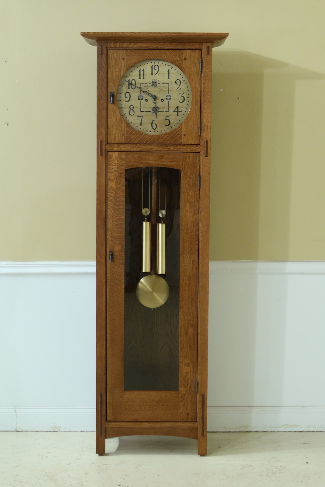 50368EC STICKLEY Mission Oak Arts & Crafts Grandfather Clock Etsy