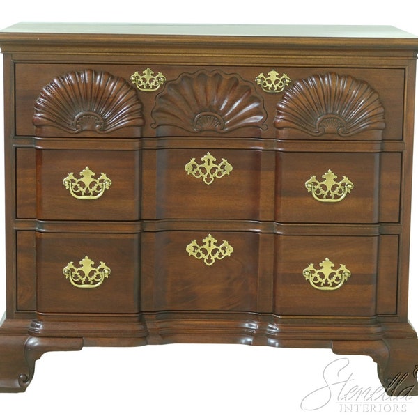 53051EC: Mahogany Block Front Goddard Townsend Style Chest