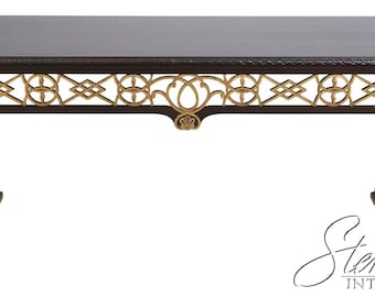 68148: BAKER Chippendale Large Mahogany Library Table