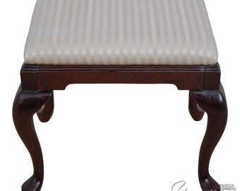 60852EC: Cherry Queen Anne Ottoman Or Stool Bench