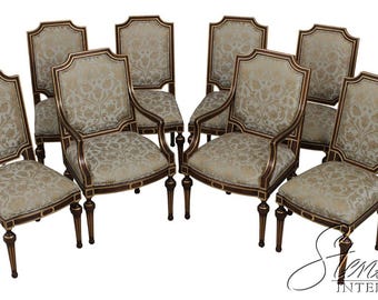 L72699: Set of 10 EJ VICTOR French Louis XVI Dining Room Chairs