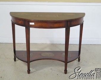 29171: THEODORE ALEXANDER 1/2 Round Mahogany Console Table