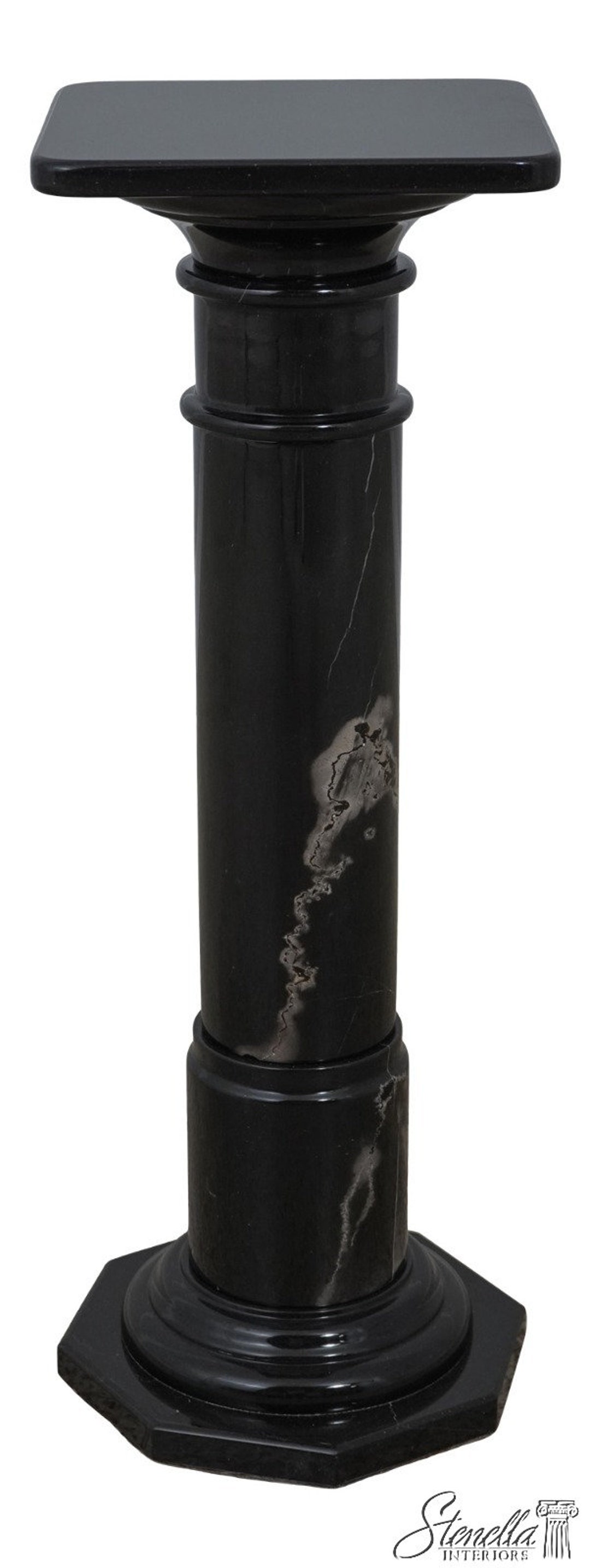 60189EC Black Marble Column Pedestal Stand Etsy