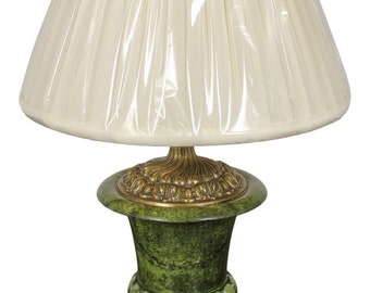 F57818EC: WILDWOOD Green Marbleized Finish Table Lamp