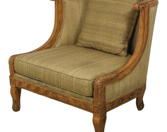 59541EC: Large Italian Extra Wide Seat Designer Chair