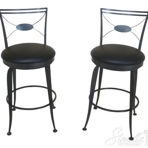 48865EC: Pair Swivel Seat Iron High Chair Bar Counter Stools
