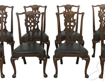 LF59240EC: Set of 8 KITTINGER OSV57 Dining Room Chairs For Restoration