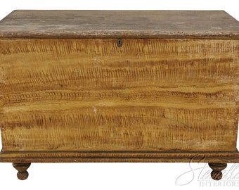 LF58479EC: Antique American Paint Decorated Blanket Chest
