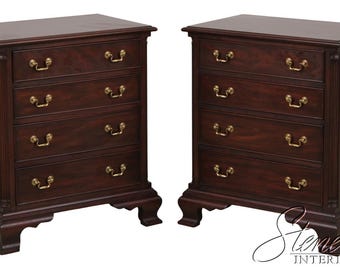 74611: Pair Of HENKEL HARRIS Mahogany Nightstands
