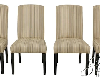 L59687EC: Set of 4 CRATE & BARREL Modern Design Upholstered Dining Chairs