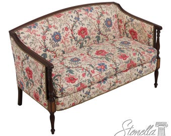 72552: HICKORY CHAIR Mahogany Frame Sheridan Style Loveseat Settee 2 Of 2