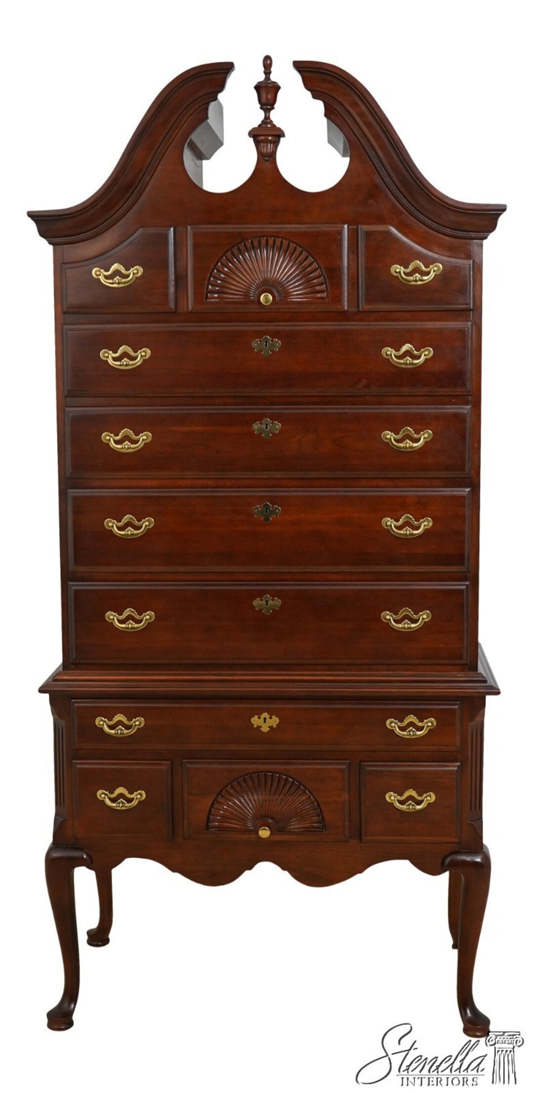 61552EC THOMASVILLE Cherry Queen Anne Highboy Tall Chest Etsy