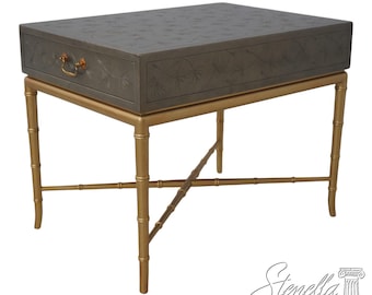 LF71003: KITTINGER Mid-Century Modern Faux Bamboo Side Table