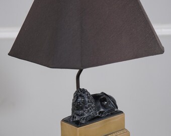 Frederick Cooper Candlestick Lamp W/Tassels Dragonflies