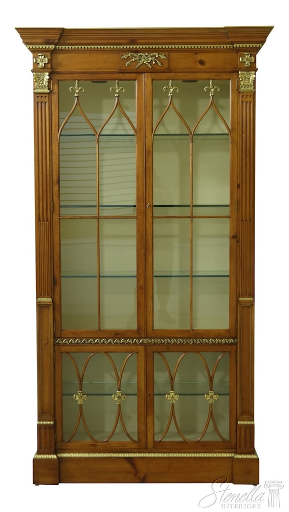 Pine curio cabinet deals