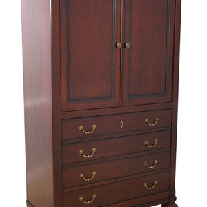 62568EC: French Made Empire Cherry TV Armoire Cabinet