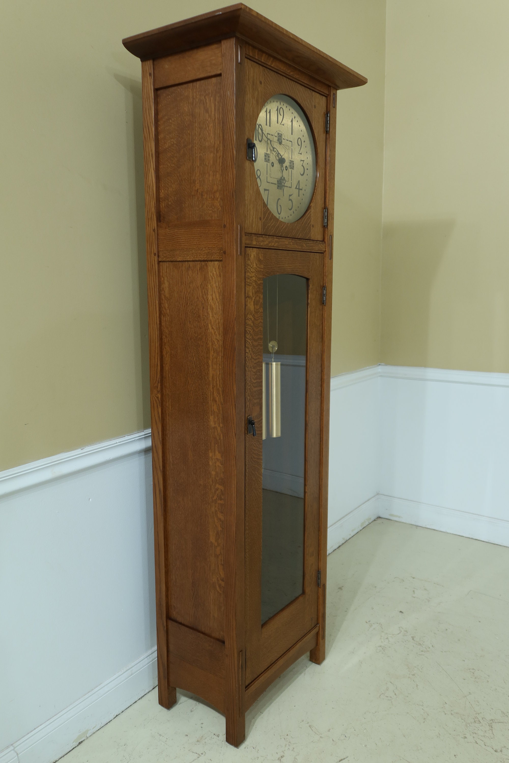 50368EC STICKLEY Mission Oak Arts & Crafts Grandfather Clock Etsy