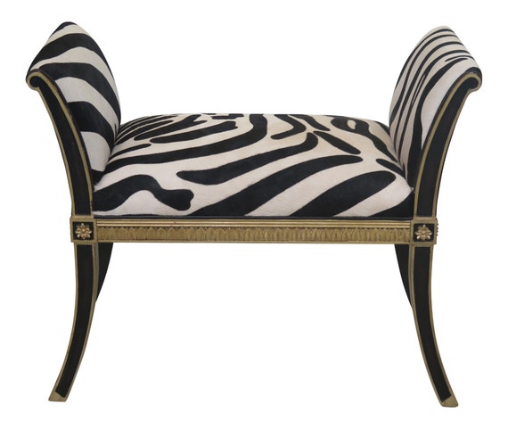 L47479e Maitland Smith 8105 42 Regency Zebra Bench Etsy