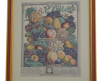 F60212EC: Colonial Williamsburg October Framed Botanical Anniversary Print