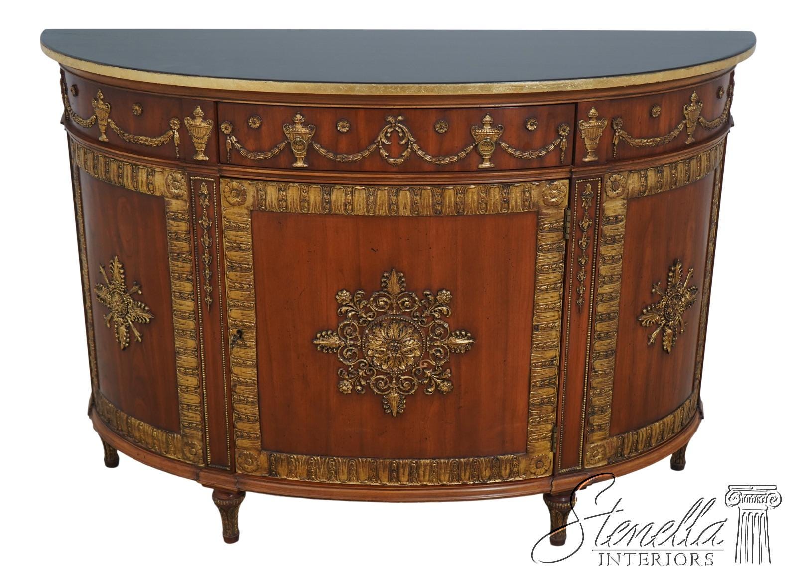 65314EC: JOHN WIDDICOMB Neoclassical Ebonized Top Commode Cabinet