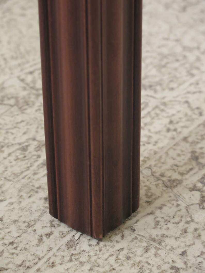 F47728EC Square Cherry Chippendale Style Occasional Table