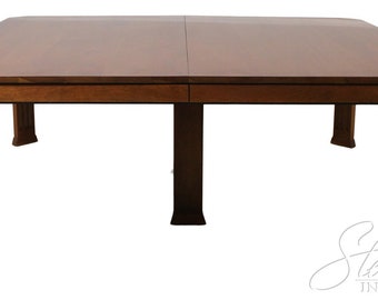 56892EC: STICKLEY Large Square 2 Part Dining Room Table