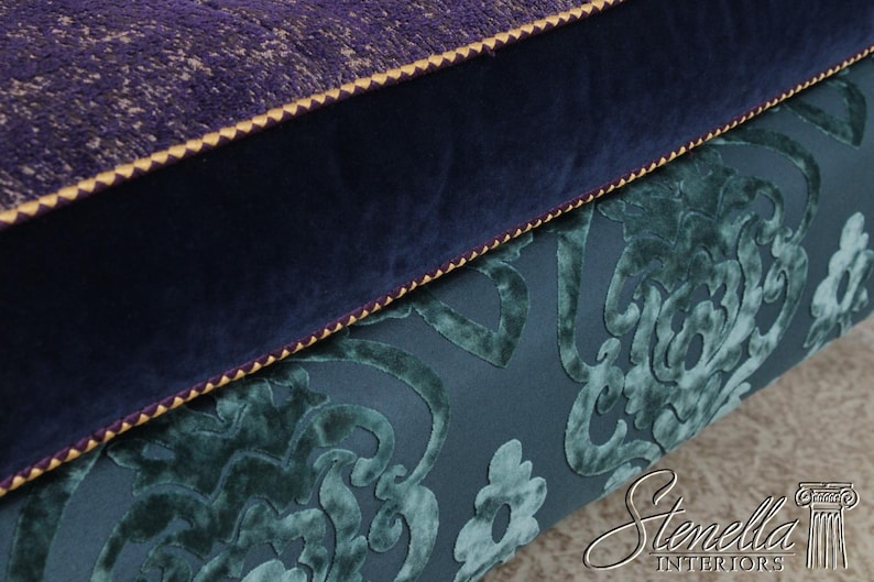 L72378: MACKENZIE CHILDS Whimsical Upholstered Loveseat Settee 画像 3