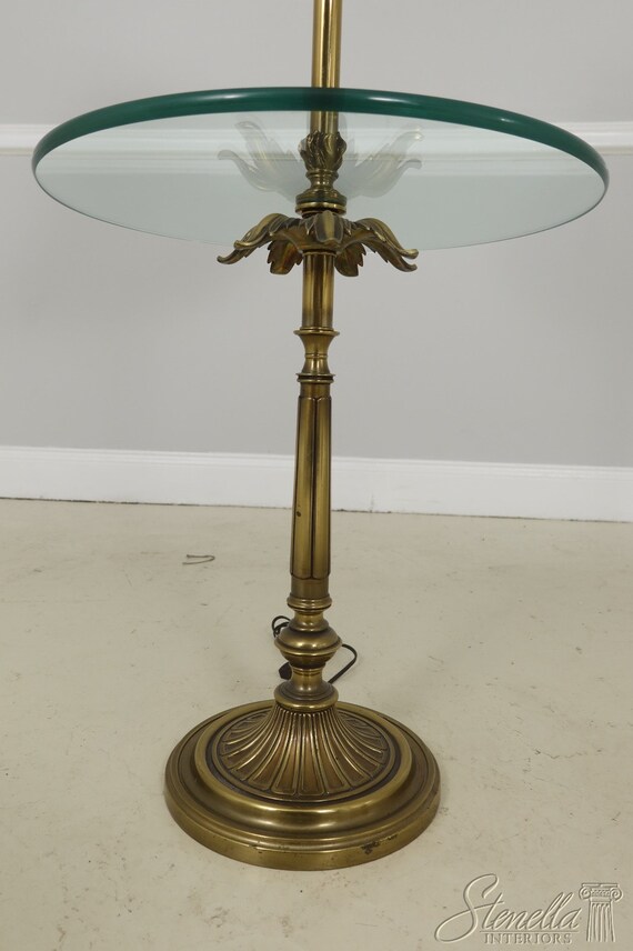 Floor standing brass lamp outlet