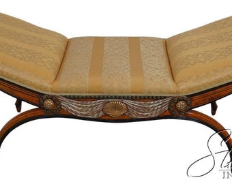 65407EC: Neoclassical Upholstered Seat Window Bench