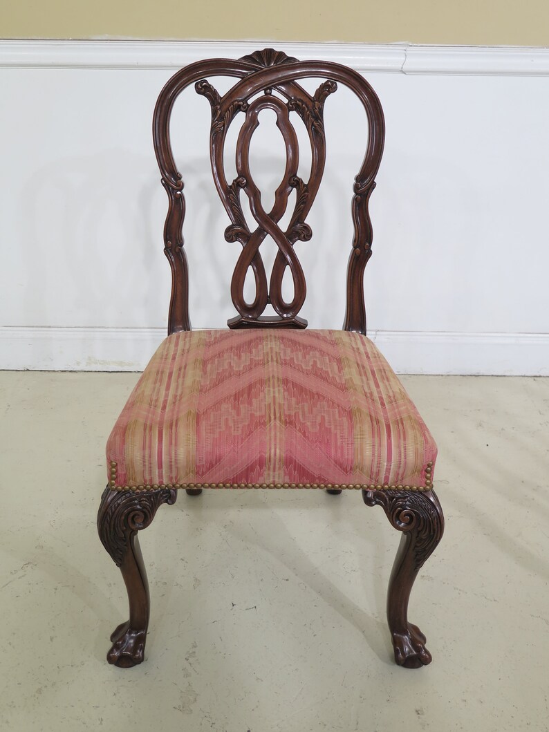 Set Of 10 KARGES Walnut Clawfoot Dining Room Chairs L46825EC