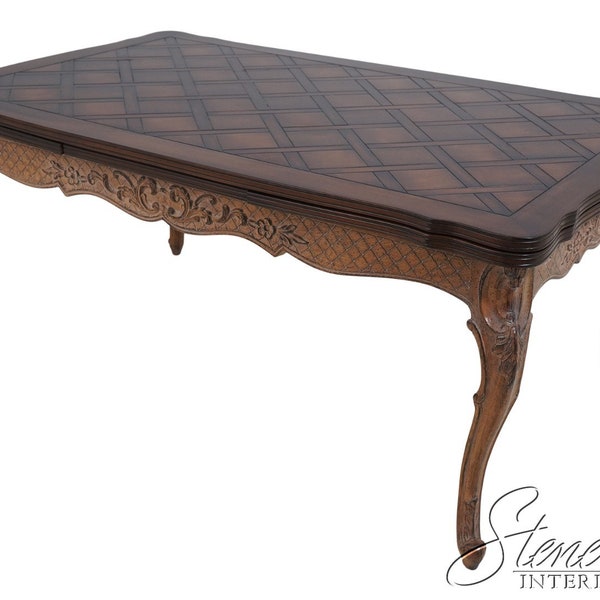 L62881EC: French Style Carved Base Dining Room Table