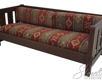 63674EC: STICKLEY Mission Style Eastwood Oak Settee Sofa