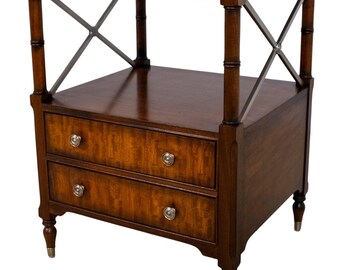 69990: ETHAN ALLEN Mahogany Newport 2 Drawer Nightstand