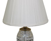 LF47162EC WATERFORD Small Brass Crystal Table Lamp