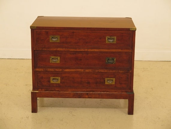 F30253ec Campaign Style 3 Drawer Cherry Bachelor Chest Etsy
