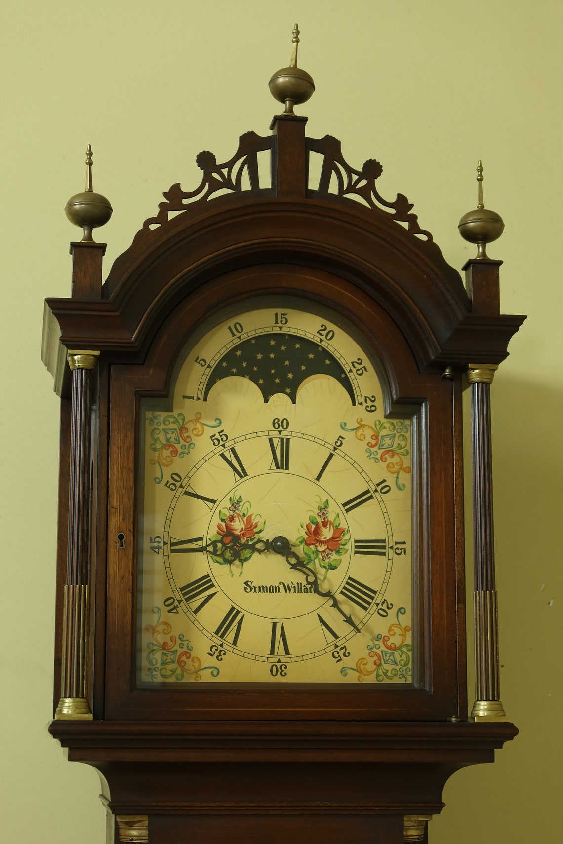 F32615EC COLONIAL Simon Willard Vintage Mahogany Grandfather Etsy