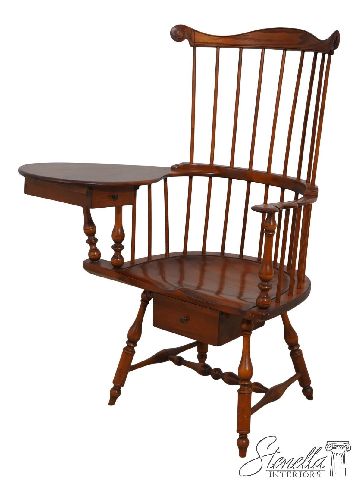 L65591EC: DR DIMES Windsor Style Writing Desk Armed Chair