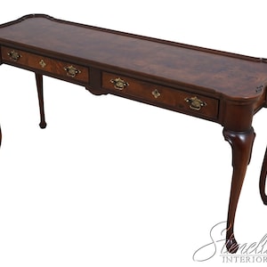 62156EC: HEKMAN Burl Elm & Mahogany George III Console Table