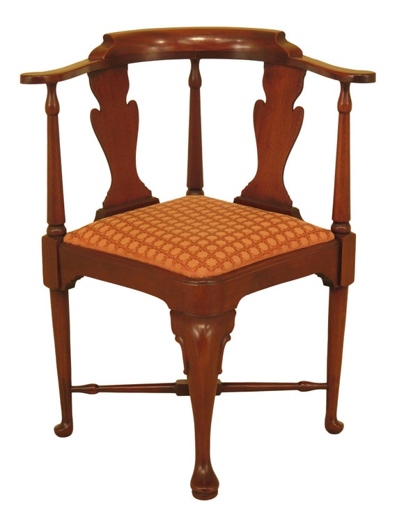 46550ec Hickory Chair Co Queen Anne Mahogany Corner 46550ec Hickory Chair Co Queen Anne