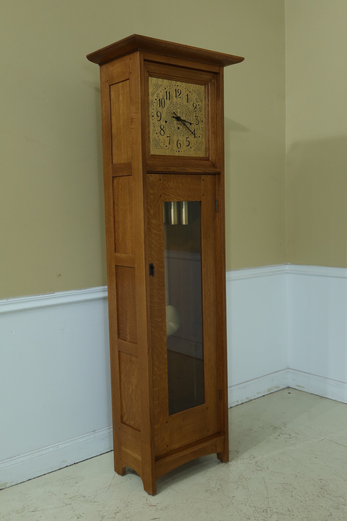 47818EC STICKLEY Mission Oak Arts & Crafts Grandfather Clock Etsy