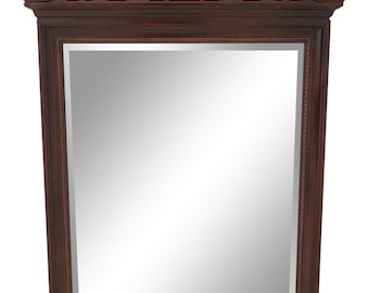 58774EC: THOMASVILLE Chippendale Mahogany Beveled Glass Mirror