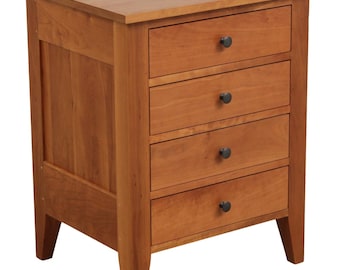 75052: GAT CREEK Cherry 4 Drawer Nightstand