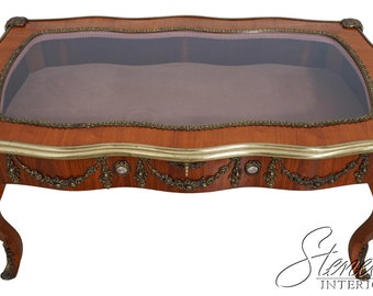 L61870EC: French Louis XV Style Vitrine Coffee Table