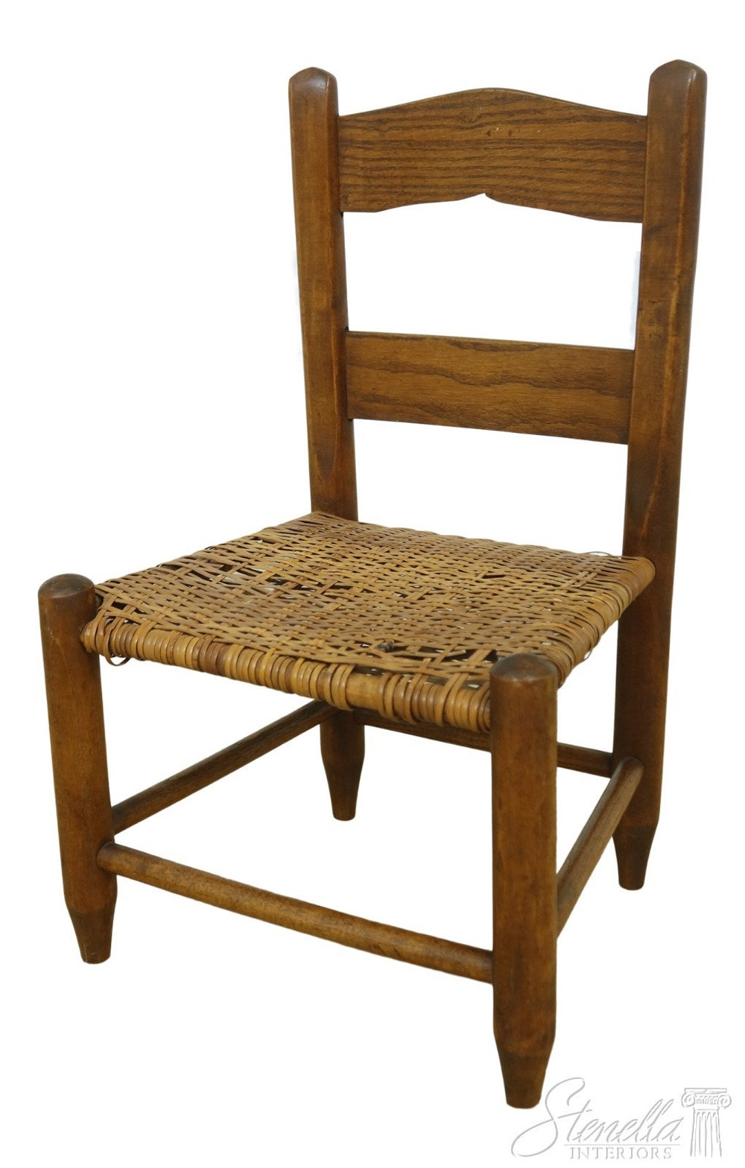 F56211EC: Antique Rush Seat Oak & Maple Childs Chair - Etsy 日本