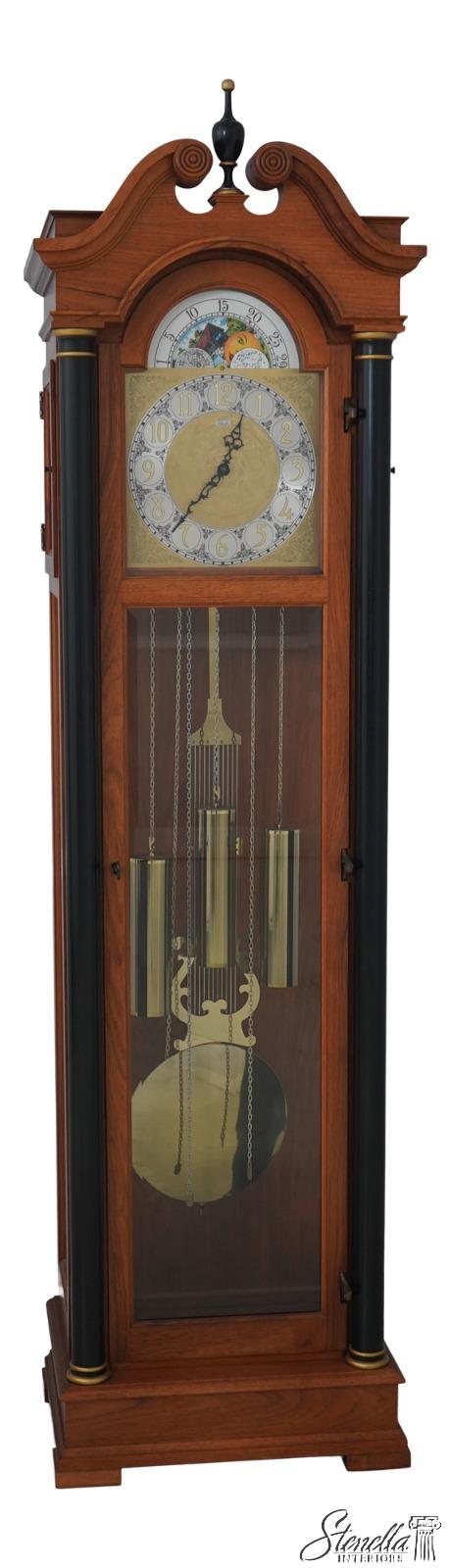 68753: Colonial Empire Style Walnut Grandfather Clock - Etsy