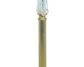 F49636EC WATERFORD Brass Crystal Tall Floor Lamp