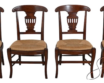 L62378EC: Set of 4 HICKORY CHAIR CO Country French Dining Chairs