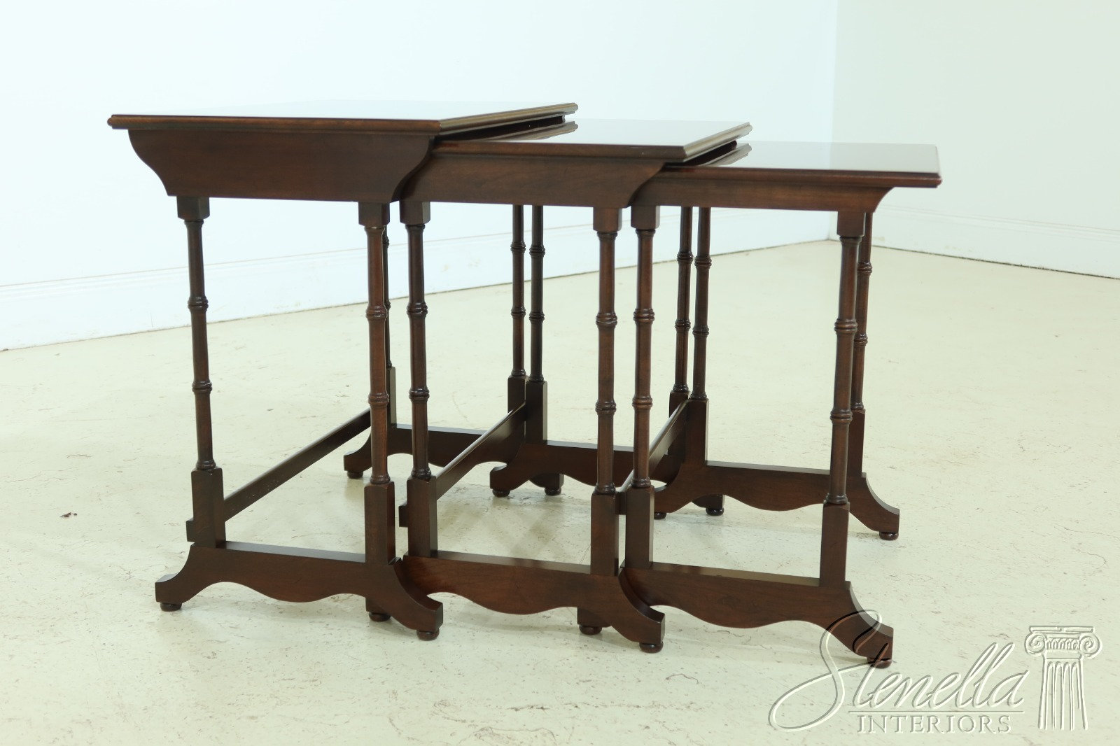 50096EC ETHAN ALLEN Cherry 3 Table Nesting Tables Etsy UK